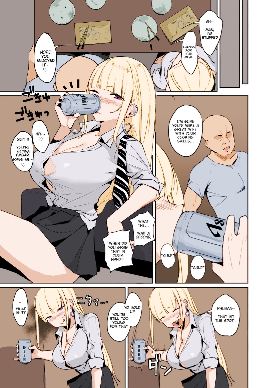 Hentai Manga Comic-A Lewd Big Breasted Schoolgirl Gets Fucked By An Old Guy With a Big Dick-Read-4